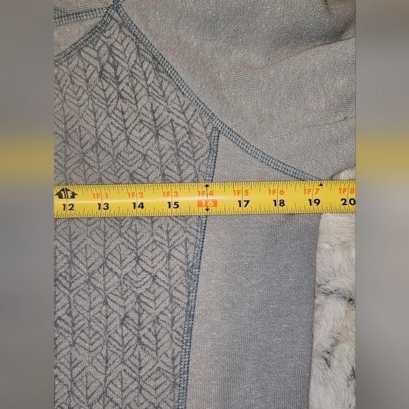 Prana Gray Women's Long Sweatshirt Light Blue Grey Large - Picture 5 of 10